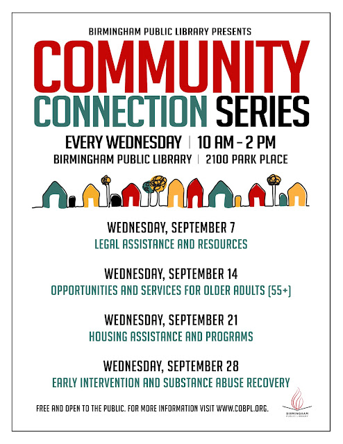 Community Connection Series flyer for September.