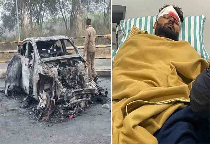 News,National,Cricket,Player,Accident,Injured,Car,Vehicles,Fire,hospital,Top-Headlines, Rishabh Pant Injured After Car Collides With Divider, Catches Fire