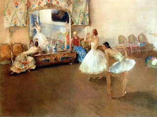 William Russell Flint - The Mirror of the Ballet