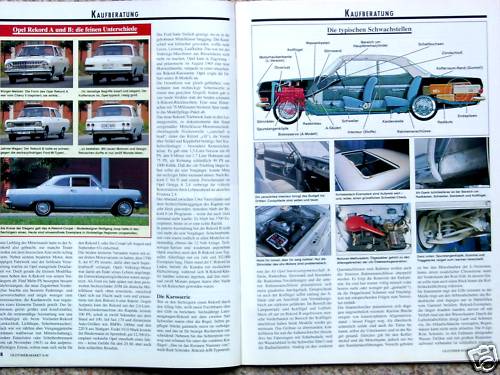 Gebrauchtwagen Opel Rekord A und B der Baujahre 1963 bis 1966 4 Seiten