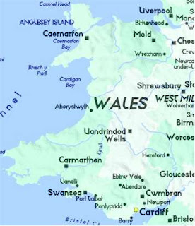 Map of Wales