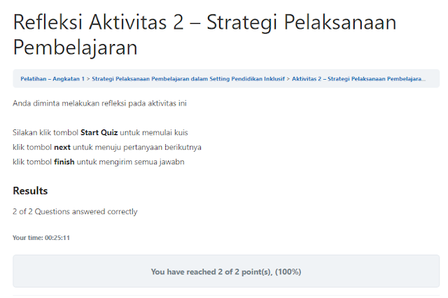 Jawaban Refleksi Aktivitas 2 Strategi Pelaksanaan Pembelajaran