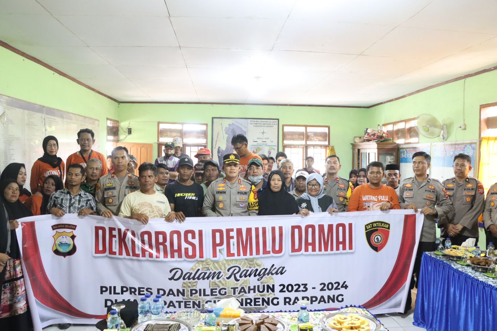 Jelang Pemilu 2024, Kapolres Sidrap Gencarkan Deklarasi Pemilu Damai di Wilayah Hukumnya