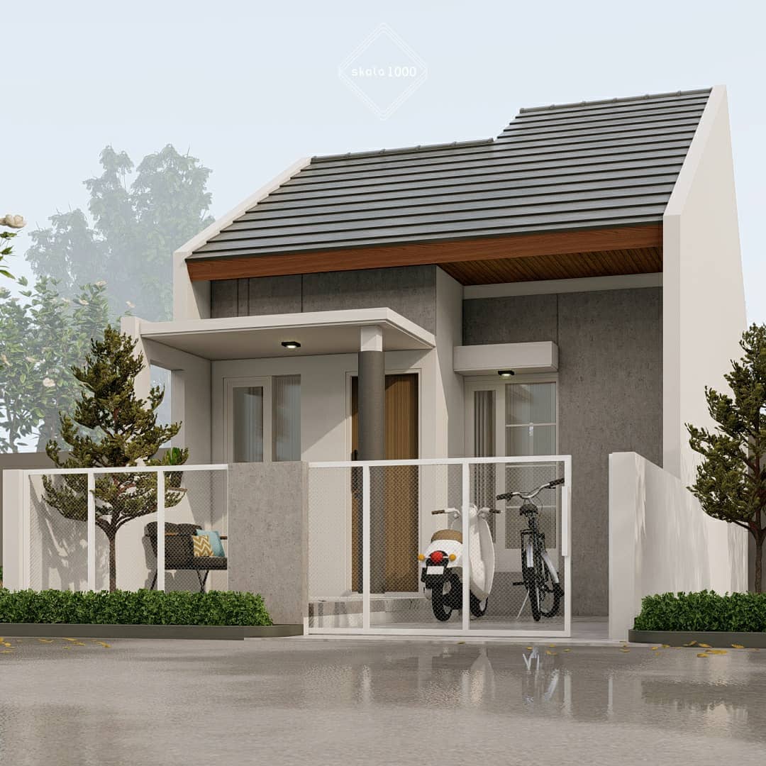 Desain Dan Denah Terbaru Rumah Minimalis Type 43 Dengan Atap Transparan Dan Anti Banjir Homeshabbycom Design Home Plans