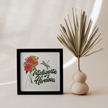 arte de pared, lámina, marco, frame, art print, wall art, neutral, dry palm leaf, vase, hoja de palma seca, florero, empoderamiento femenino, retro, vintage, hippie