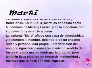 ▷ Significado del nombre Marti