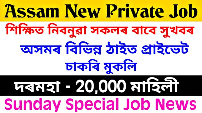 Assam New Private Job Vacancy | Hospital, Office And Company Job Assam