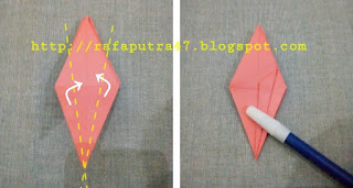 Origami bunga lily kertas lipat