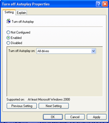 Turn off autoplay Properties