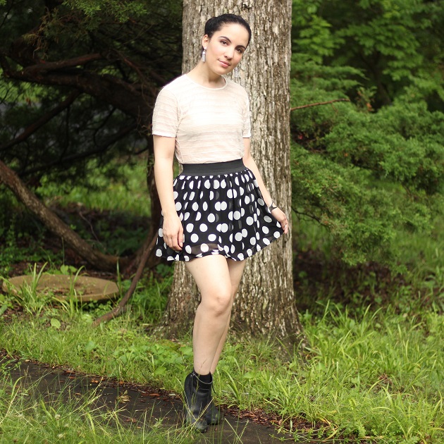 Polka Dot Mini Skirt