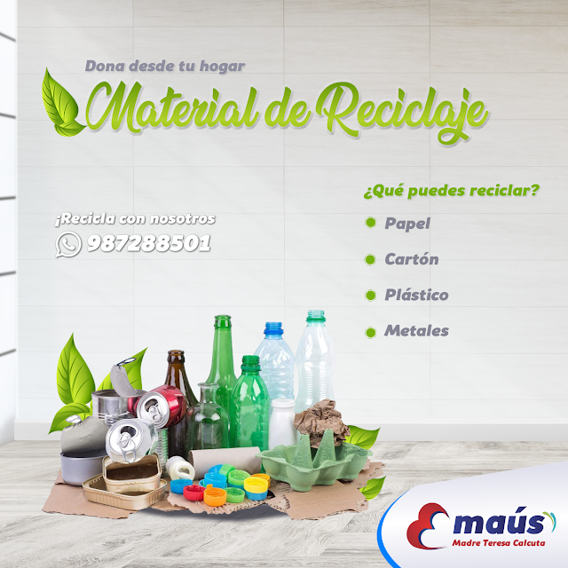 Dona desde tu hogar material de reciclaje