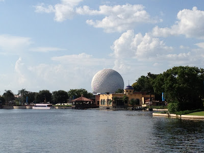 View of Epcot Center from inside park