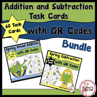  Spring Addition and Subtraction QR Code Bundle