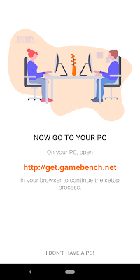 Tampilan awal aplikasi GameBench Android