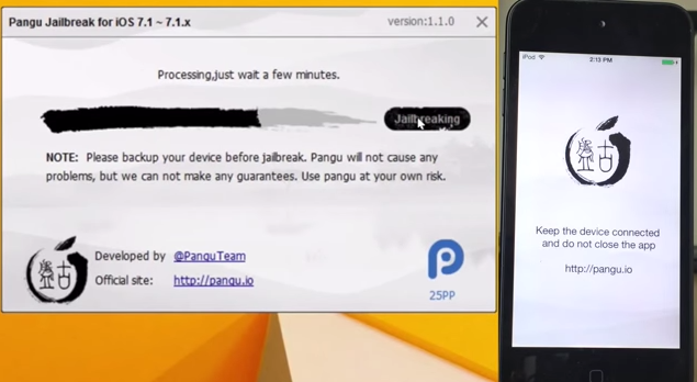 Cómo hacer Jailbreak iOS 7.1.1/7.1.2 con la herramienta  Pangu 1.1 en Windows y Mac     
