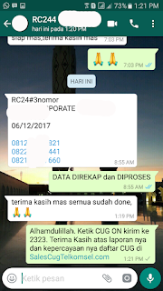 8 Testimoni Sales CUG Telkomsel 6 Desember 2017