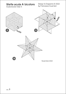 Origami diagrammi, pag.3: Stella acuta A © by Francesco Guarnieri