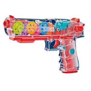 Musical Transparent Glow Gear Gun with 3D Lights and Music Amazing toy gun gadgets