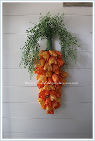 Carrot Tulip Wreath-Tulip Bundles-Orange-Tutorial-DIY-Home Decor-Spring-Easter-Porch-From My Front Porch To Yours