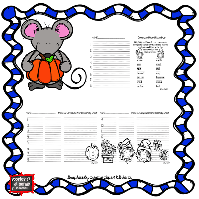Scarecrow-themed word work and writing activities, as well as mentor texts, will help your young readers and writers get excited about compound words!