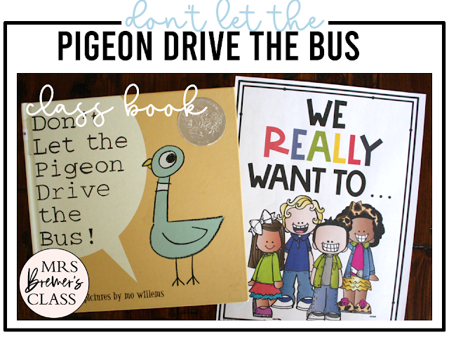 Don't Let the Pigeon Drive the Bus book activities unit with reading comprehension worksheets, book companion printables, lesson ideas, craft for Kindergarten and First Grade