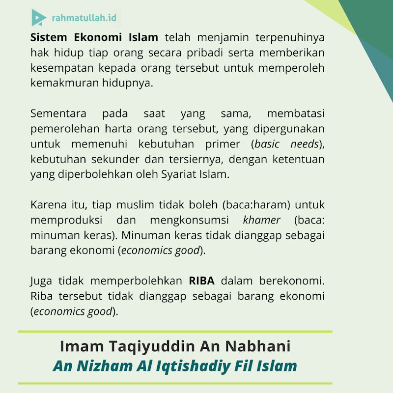 Quotes Ekonomi Islam - 11 – Rahmatullah