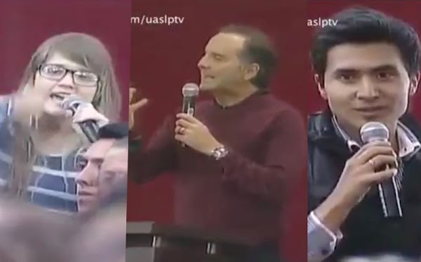 Momento exacto en el que un par de estudiantes dejan callado a Esteban Arce