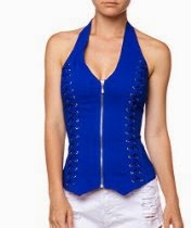 <br />A.S Sexy Corset Stretchy Classic Slim Body Bustier Halter Lace Up Top