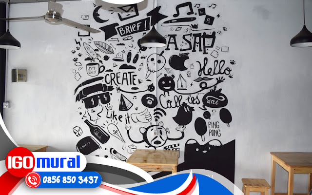 Cara Membuat Corak Lukisan Dinding Cafe 3d Pelukis Mural 