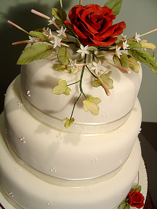 This was one of the first wedding cakes I ever made