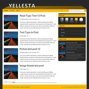 Yellesta blogger template. elegant blogger template for blog