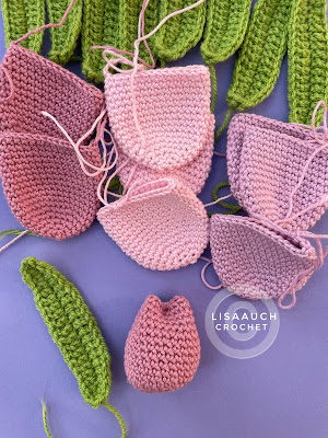 Tulip Flower Free Crochet Pattern crochet flower bouquet-  crochet bouque