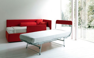 Modern Sleeper Sofas Design Decorate with red color