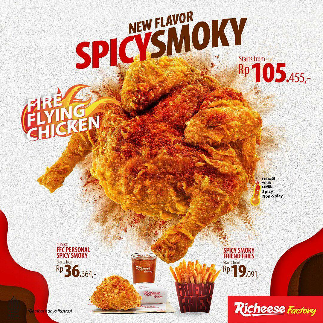 RICHEESE FACTORY Spicy Smoky New Flavor! harga mulai Rp 105.455,-