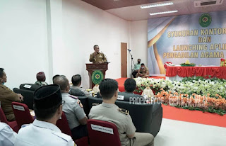 Bupati Luwu Meluncurkan 4 Aplikasi PA Belopa Bersama Ketua PTA Makassar