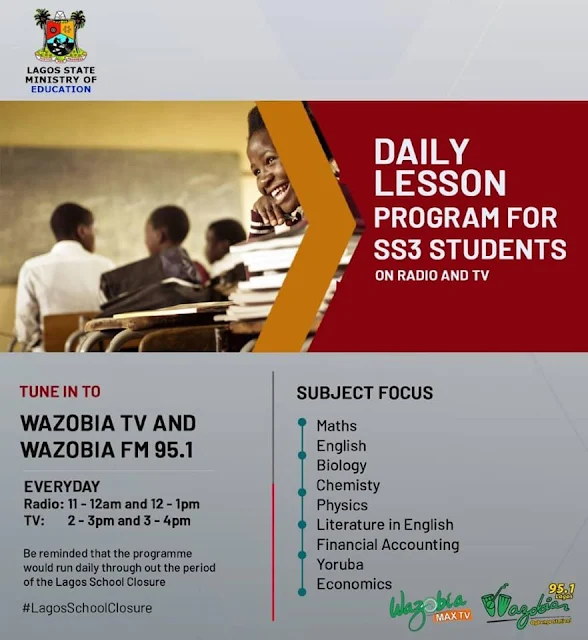 Lagos State Daily Lesson Program for SS3 Students | Radio & TV