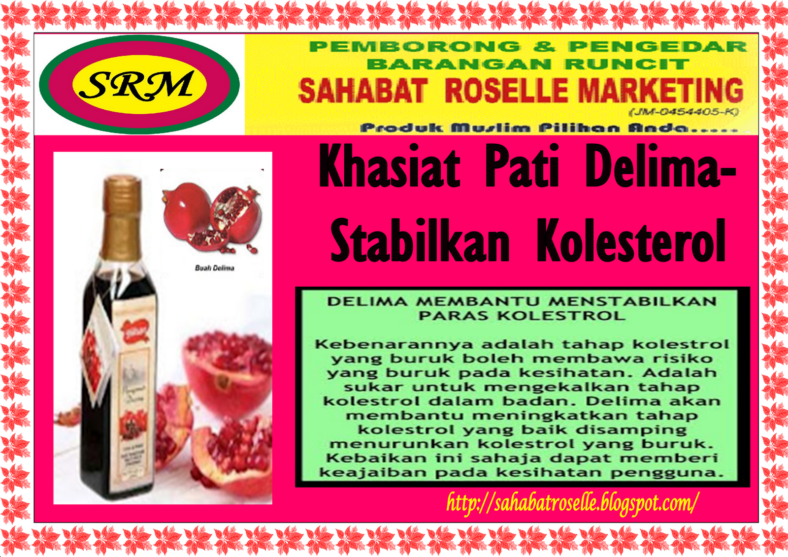 Sahabat Roselle Marketing: JUS DELIMA GULSAN RM19.00