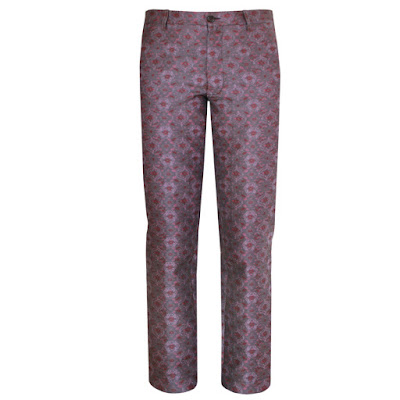 ann demeulemeester silk jacquard purple pants