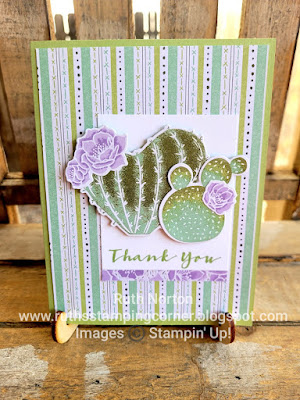 stampin up, flowering cactus