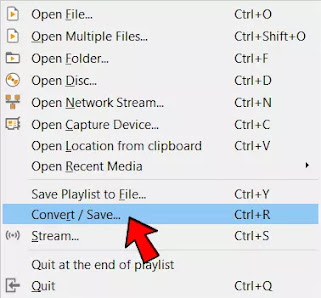 Convert/Save option in VLC Media Player to Record screen