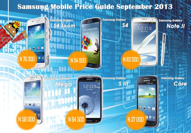 True Tech Kings: Samsung Galaxy Price Guide (September 2013)