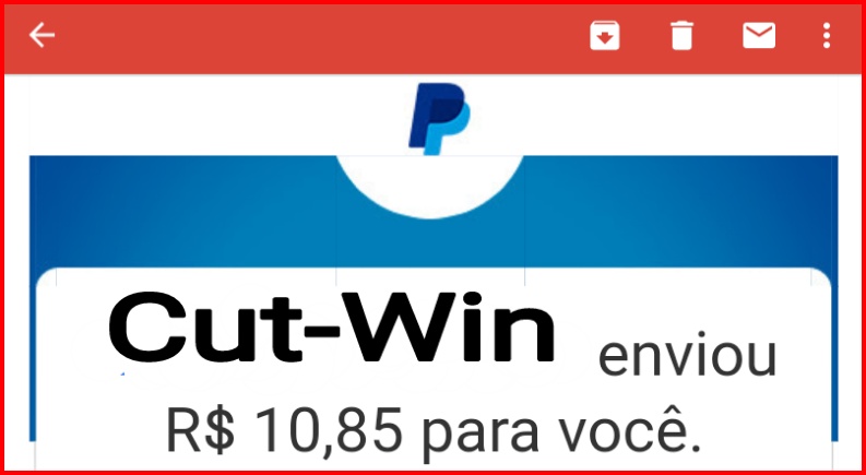 prova de pagamento do encurtador de links Cut-Win