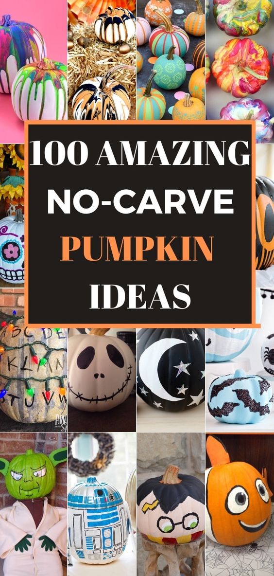 100 Brilliant No Carve Pumpkin Decorating Ideas Inspired By Pinterest