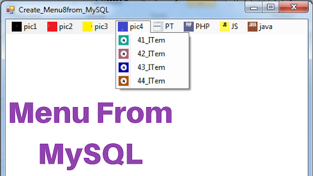  How To Make A Menu Using MenuStrip And  MySQL Database In VbNet VB.Net Create Menu Using MySQL