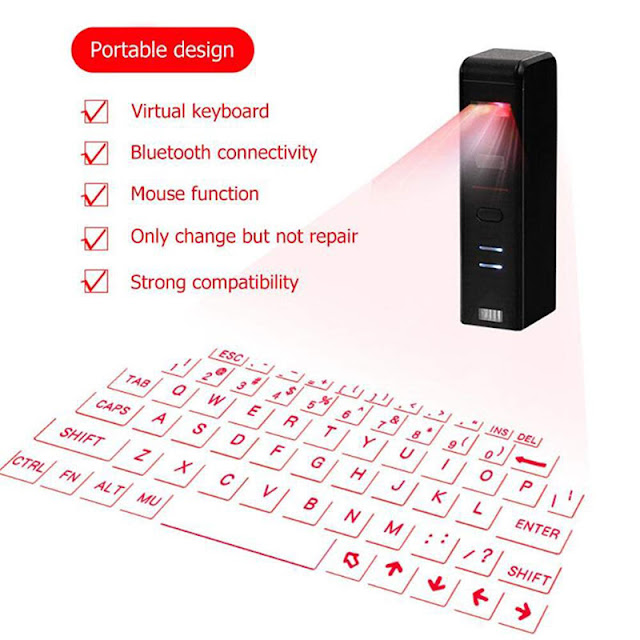 Guard Bird KB320 550mAh English QWERTY bluetooth Wireless Laser Virtual Projection Keyboard for Smart Phone Tablet PC