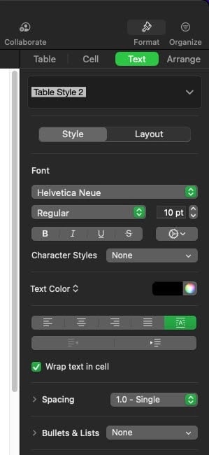 Tutorial Pemformatan Sel dan Teks Apple Numbers