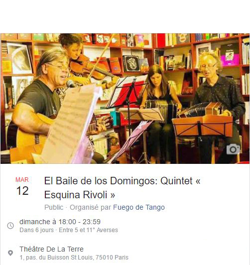  El Baile de los Domingos: Quintet « Esquina Rivoli »