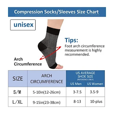 Socks Anti Fatigue Compression Therapy Stockings Heel Pain / Stokin Terapi Sakit Tumit Kaki