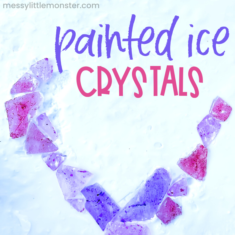 Painted ice crystals