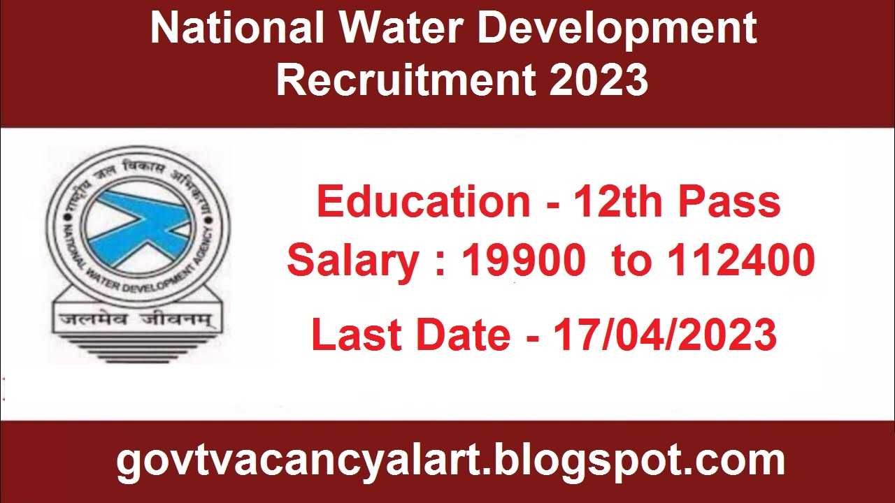 National Water Development Recruitment 2023 Apply Online